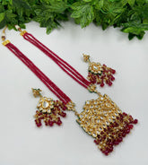 Contemporary Red Kundan Necklace Set For Weddings And Parties By Gehna Shop Kundan Necklace Sets